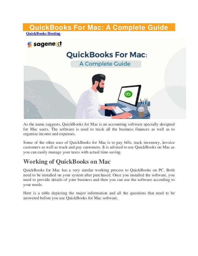 A complete guide on QuickBooks for Mac
