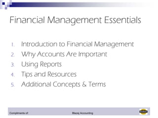 Quick Books Managing Your Business Finances