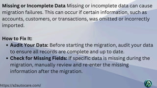 QuickBooks Migration Error: What Went Wrong and How to Fix It | PPT