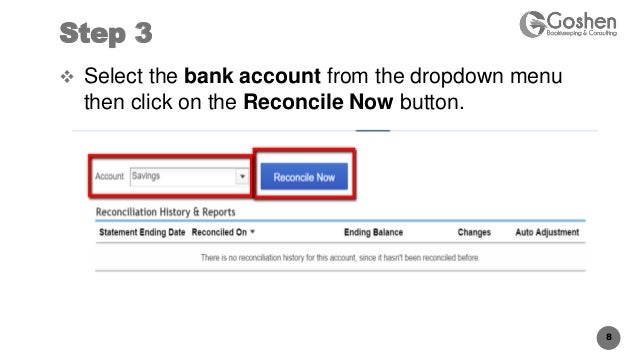 quickbooks online bank reconciliation