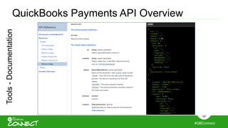 #QBConnect 
QuickBooks Payments API Overview 
Tools - Documentation 
 