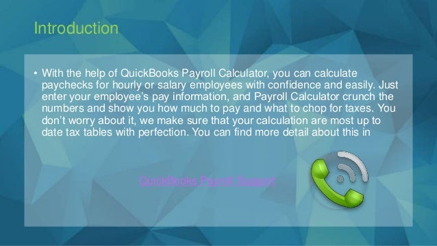 quick books payroll calculator