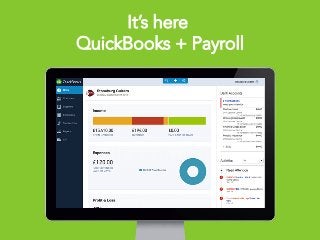 Intuit Proprietary & Confidential1
It’s here
QuickBooks + Payroll
 