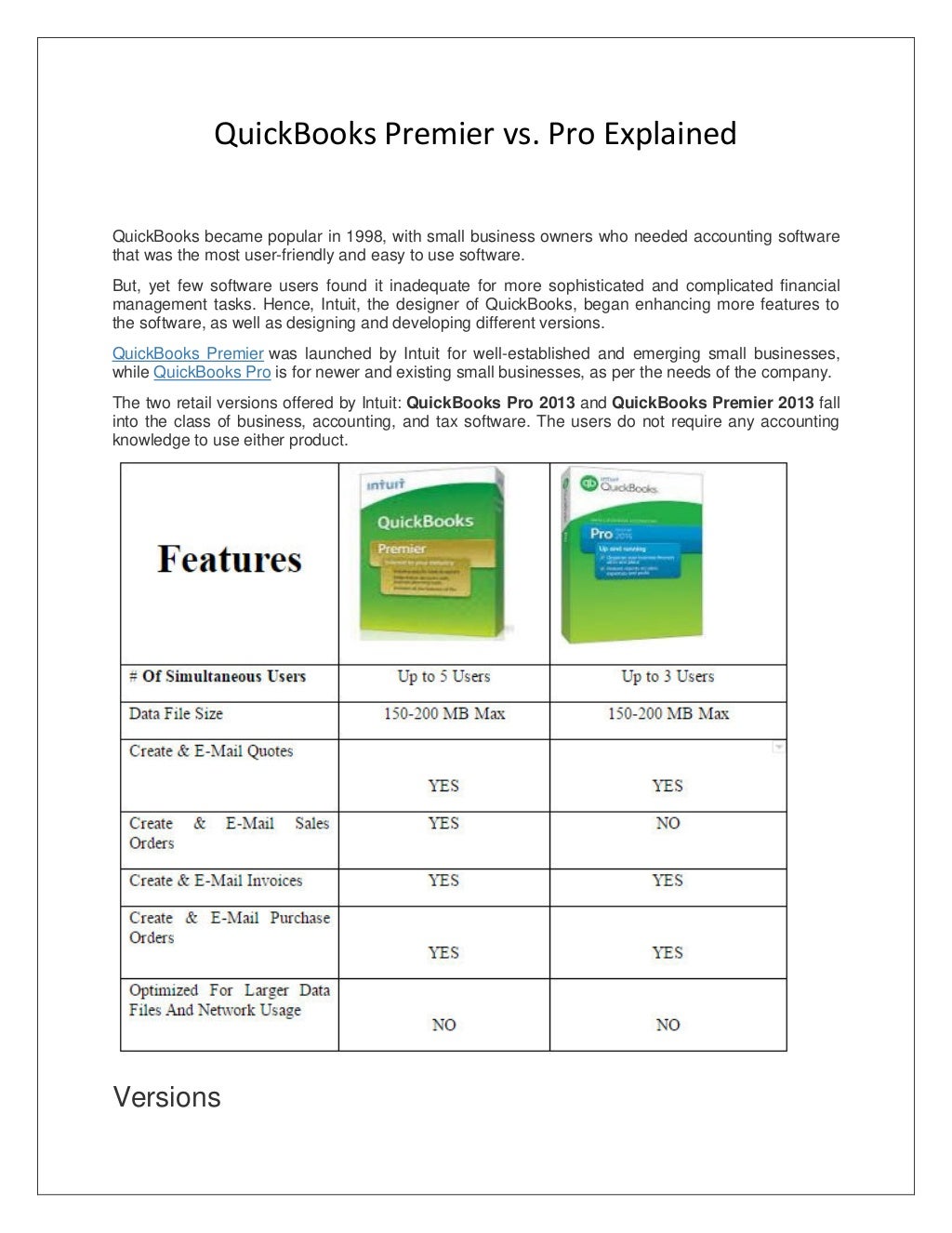 QuickBooks Premier vs. Pro Explained