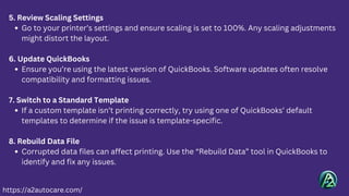 QuickBooks Template Printing Alignment and Formatting Solutions | PDF