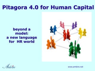 Pitagora 4.0 for Human Capital



    beyond a
     model:
 a new language
  for HR world




                     www.ambire.net
 