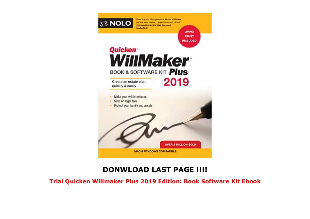 quicken willmaker plus 2019 review