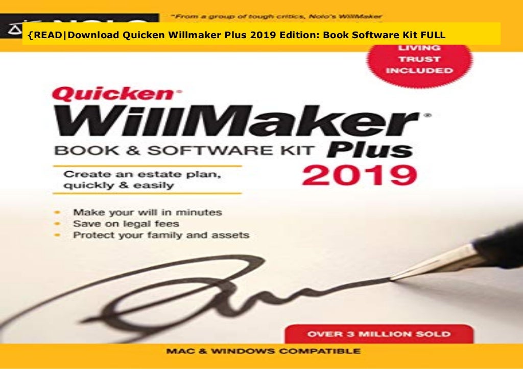 quicken willmaker plus 2019 free download