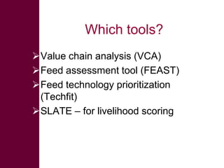 Introducing the ‘Quick Feeds’ project - Fodder and feed as a key opportunity to drive sustainable intensification of crop livestock systems in Ethiopia
