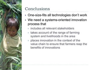 Barriers to uptake of improved feeding strategies: Reflections 