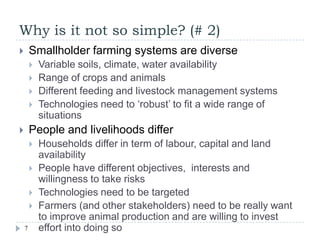 Barriers to uptake of improved feeding strategies: Reflections 