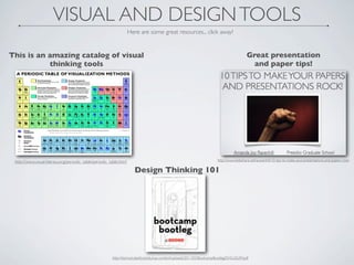 VISUAL AND DESIGN TOOLS
                                                                     Here are some great resources...