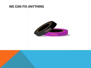 Target market Construction companies Plumbers ElectriciansJanitors Parents Paramedics Tailors