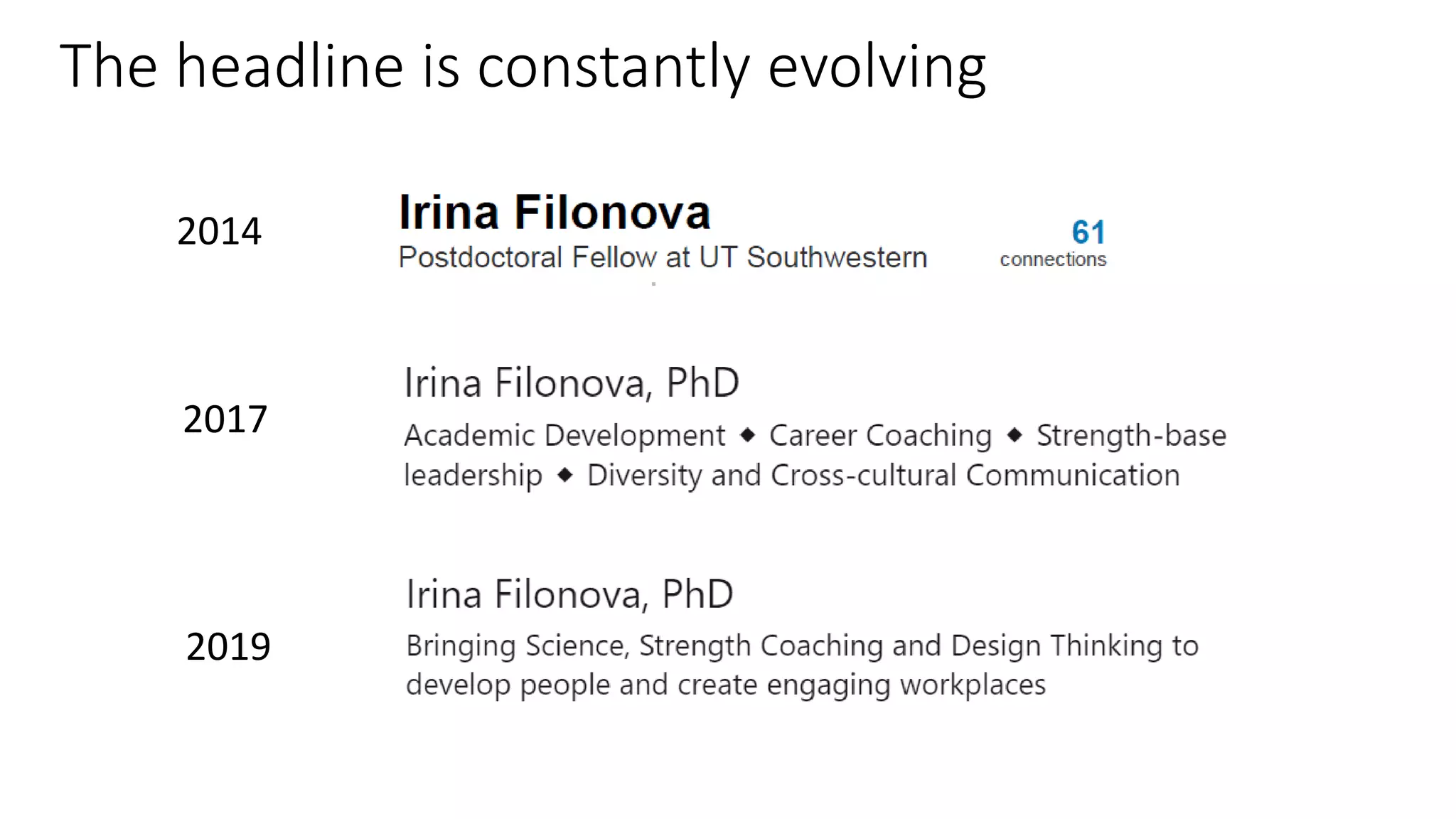 2014
2017
2019
The headline is constantly evolving
 