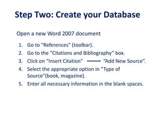 Quick Guide Apa Style Office 2007 Ppsx Quick Guide Apa Style Office 2007 Ppsx