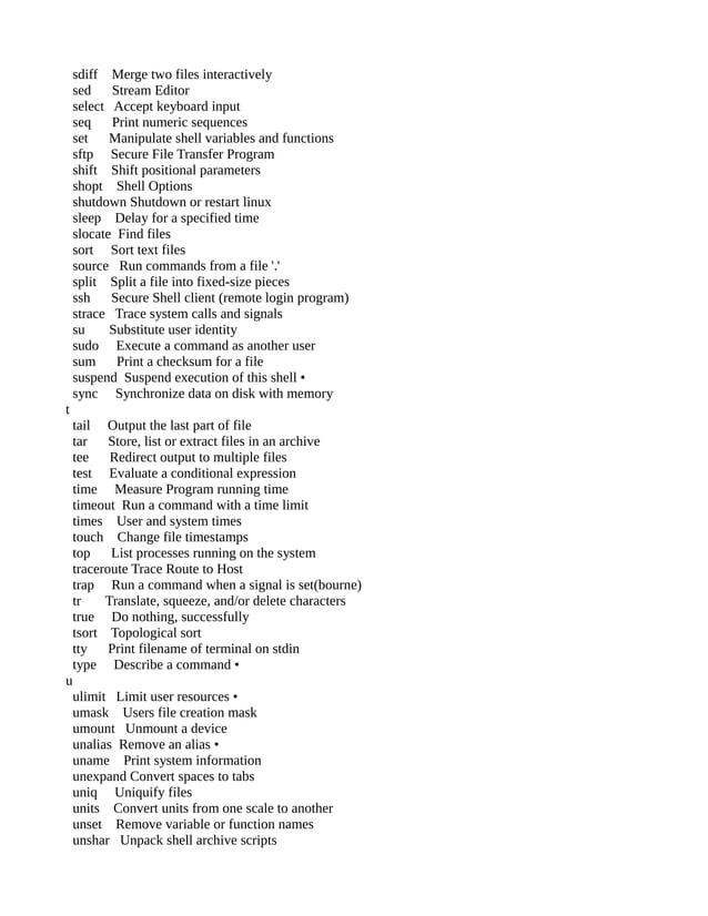 Quick guide of the most common linux commands | PDF | Free Download