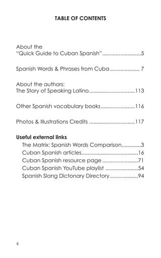 Quick guide to cuban spanish (Book Preview)