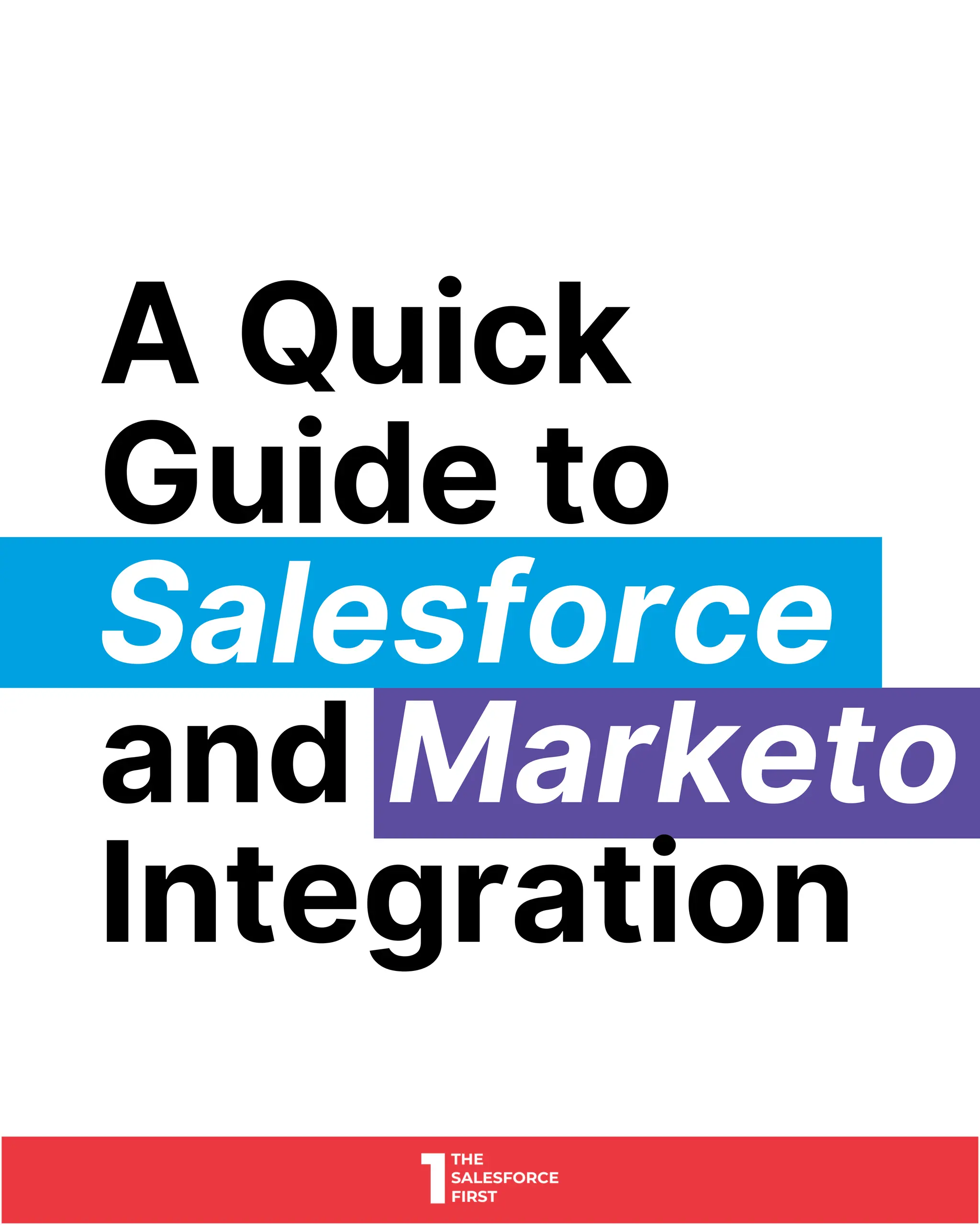 A Quick
Guide to
Salesforce
and Marketo
Integration
 