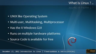 Quick introduction to linux operating system | PPT