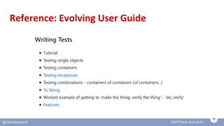 77
@ClareMacraeUK CPPP Paris June 2019
Reference: Evolving User Guide
 