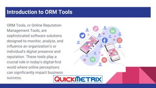 Online response management tools | QuickMetrix | PPTX