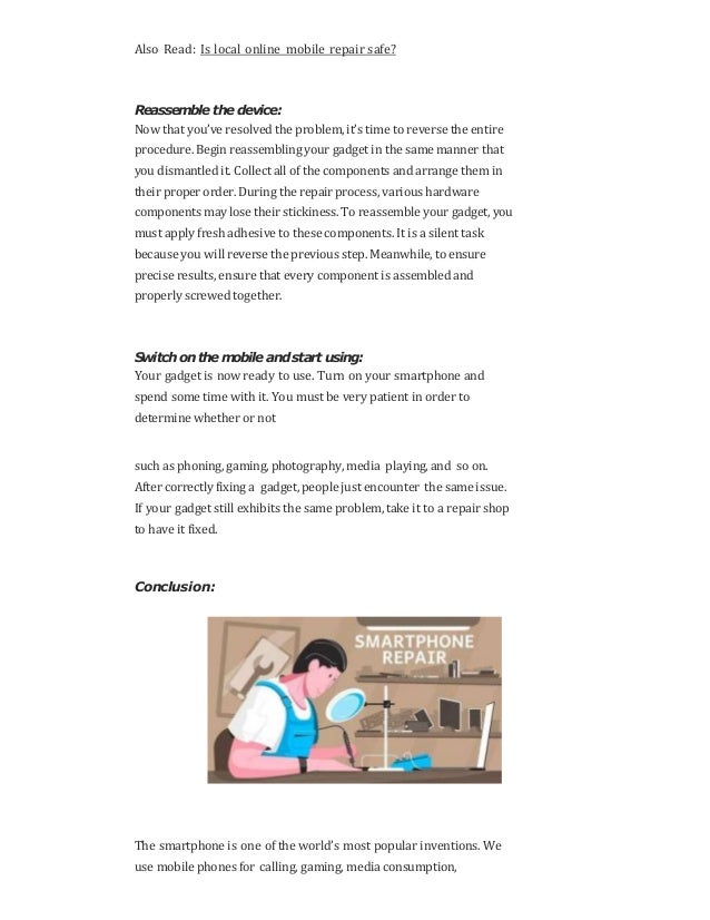 Quick Mobile Repair at Home Doorstep Repair