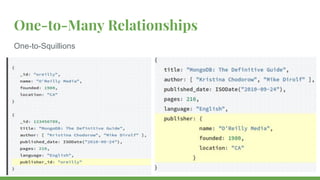 One-to-Many Relationships
One-to-Squillions
 