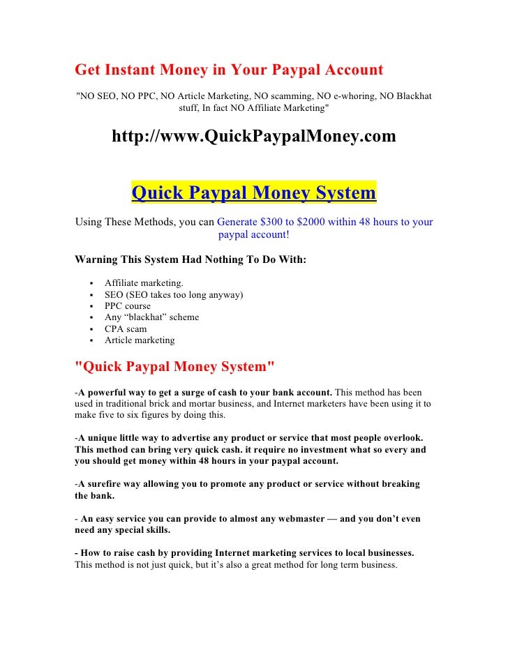 Without money account paypal Solved: How