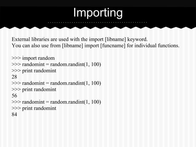 Quick python reference | PPT