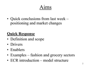 Quick response and ECR | PPTX