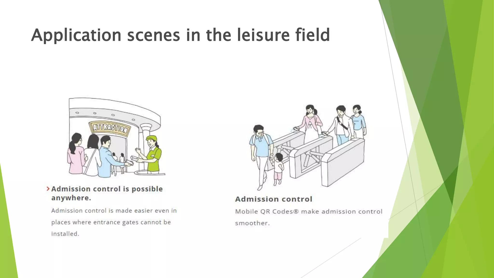 Application scenes in the leisure field
 