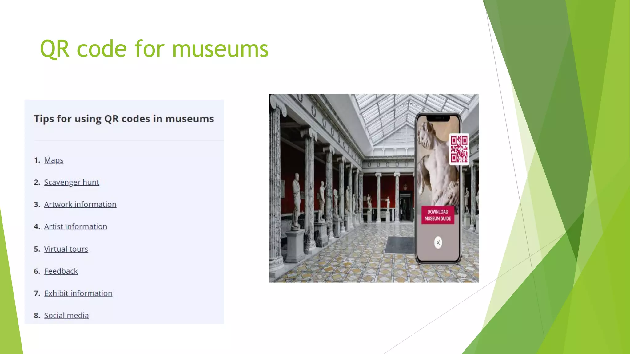 QR code for museums
 