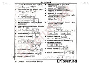 Quick revision formula mechanical engineering | PDF
