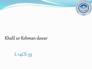 Khalil ur Rehman dawar
L-14CE-55
 