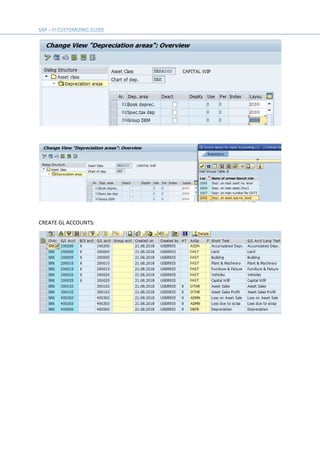 CREATE GL ACCOUNTS:
 