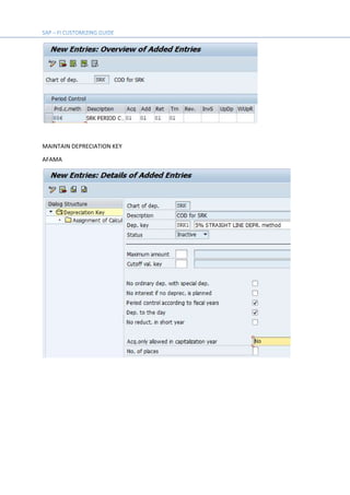 MAINTAIN DEPRECIATION KEY
AFAMA
 