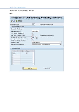 MAINTAIN CONTROLLING AREA SETTING:
0KE5
 
