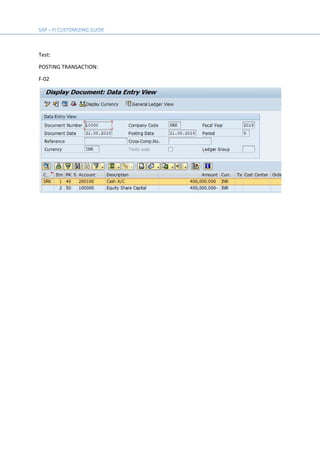 Test:
POSTING TRANSACTION:
F-02
 
