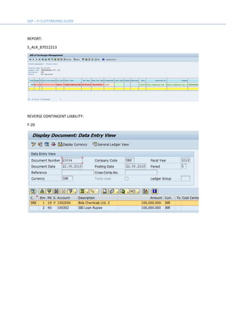 REPORT:
S_ALR_87012213
REVERSE CONTINGENT LIABILITY:
F-20
 