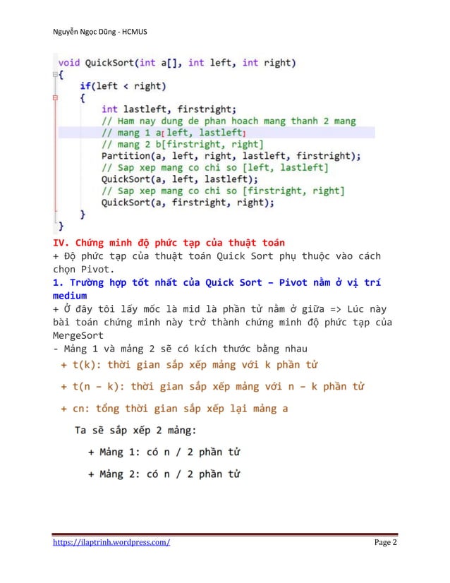 Quick sort | PDF