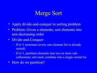 Quicksort and MergeSort Algorithm Analysis | PPT