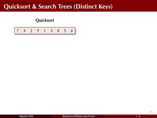 Quicksort and Binary Search Trees | PPT