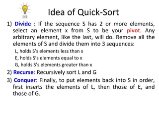 Quick sort | PPTX