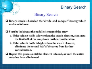 Quick sort and binary search PDF | PDF