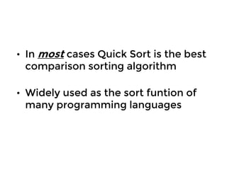 Quicksort Presentation | PPT | Free Download