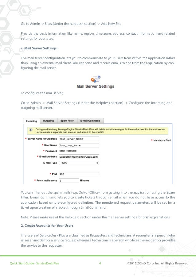 Quick Start Guide Manageengine Servicedesk Plus - 4 5
