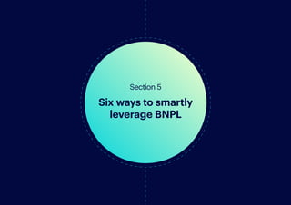 Section 5
Six ways to smartly
leverage BNPL
 