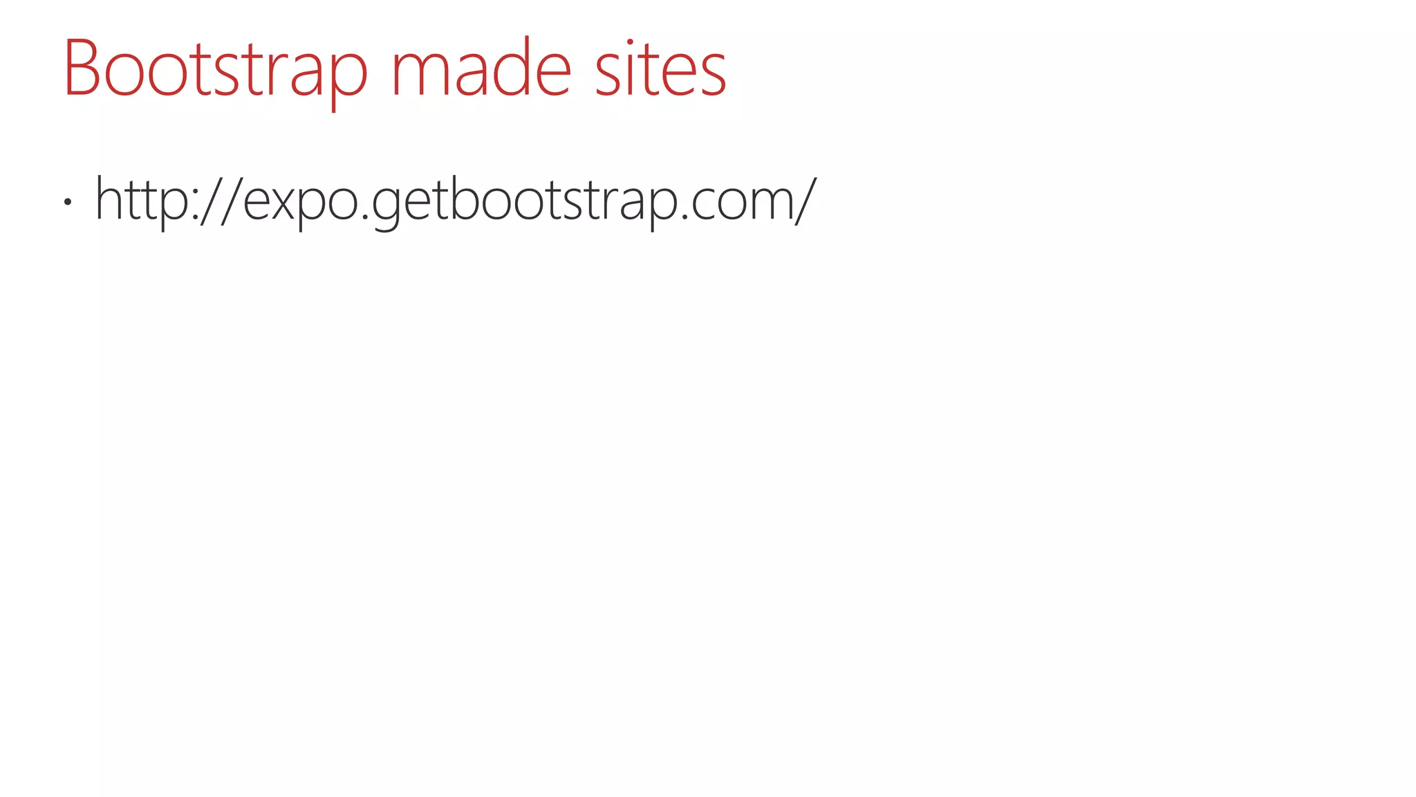 Bootstrap made sites  http://expo.getbootstrap.com/ 
