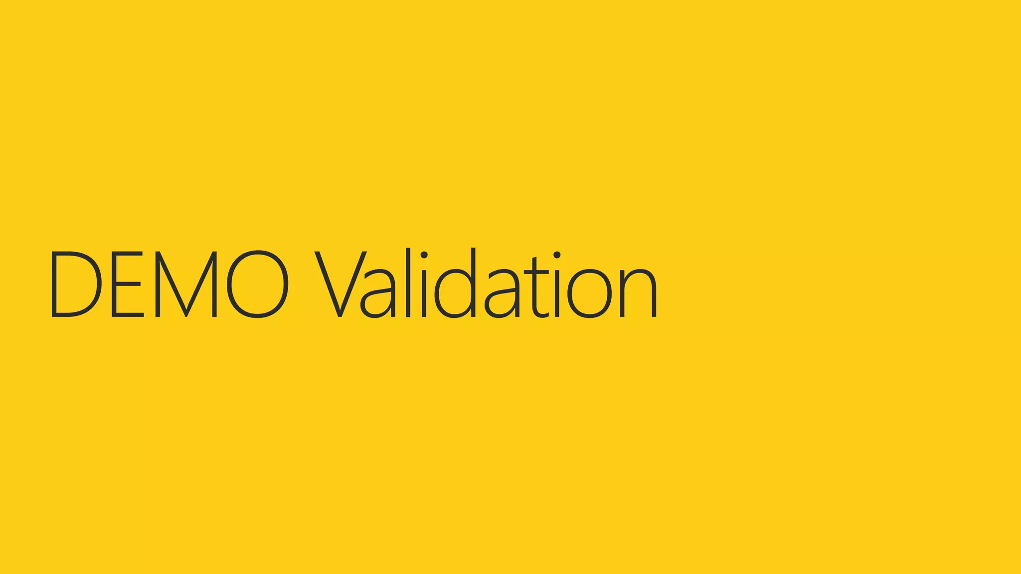 DEMO Validation 