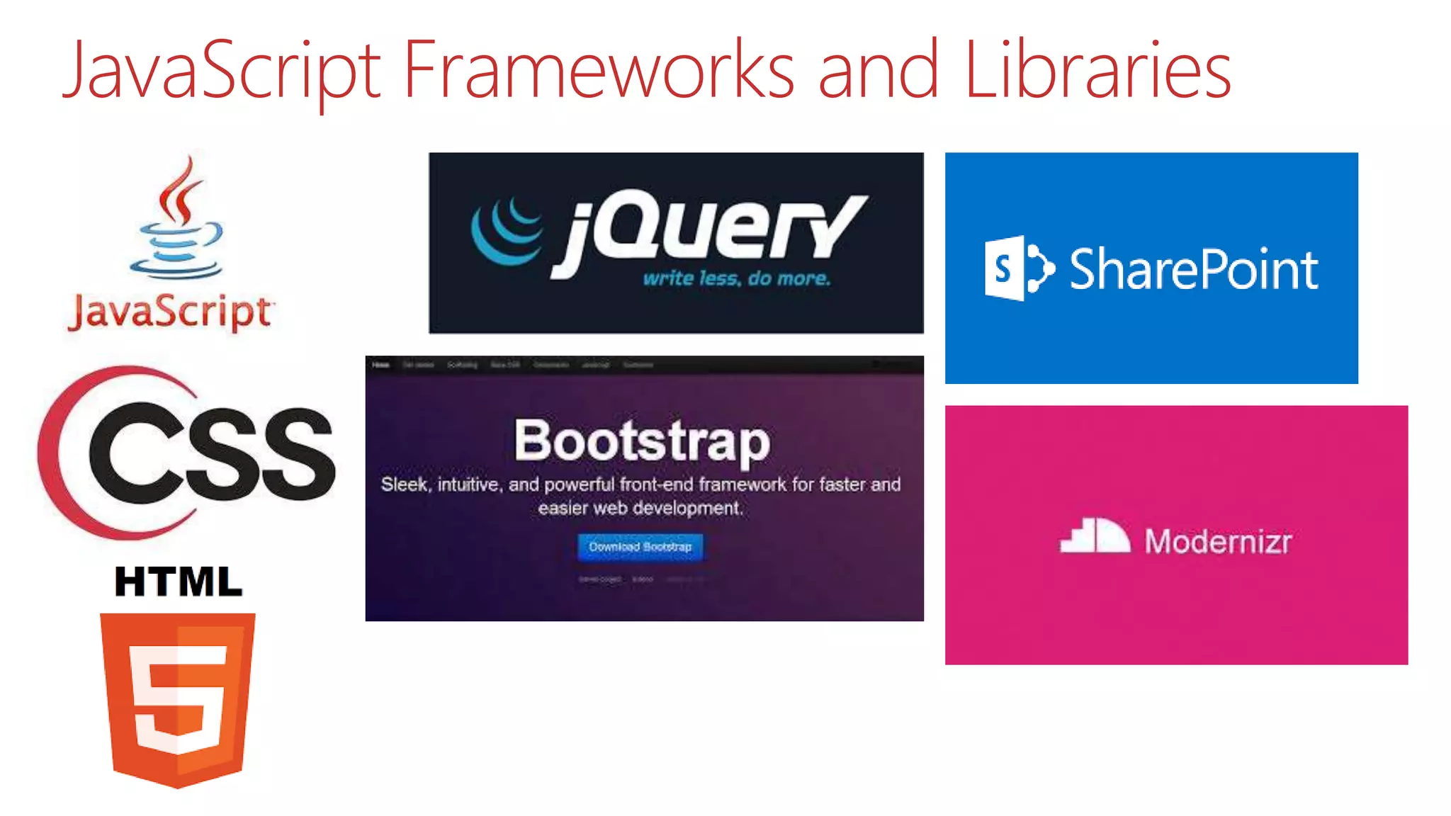 JavaScript Frameworks and Libraries 